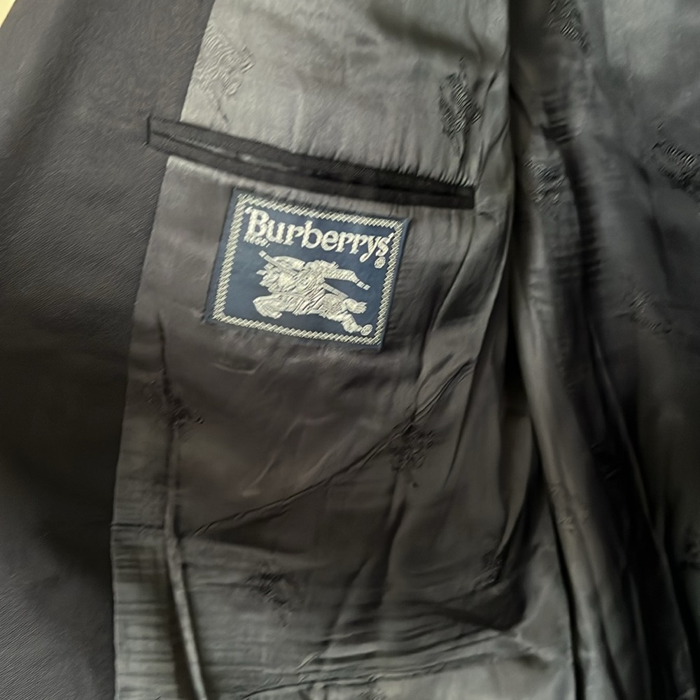 VTG Burberry Men’s Navy Wool Blazer/Jacket Classic Grandpa Preppy Old Money - Picture 13 of 15